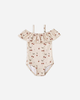 Badkleid onepiece off the shoulder cherries 2-3