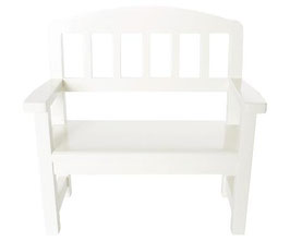 Wooden bench white