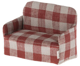 Couch kariert Maus, rot