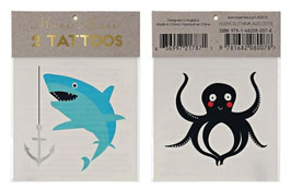 Tattoo Haifisch und Tintenfisch