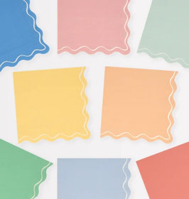 Serviette assortiert wellig