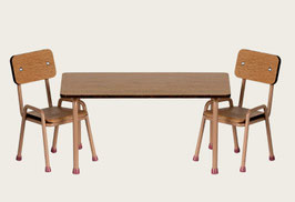 Set Tisch und Stühle, Maus, dark powder