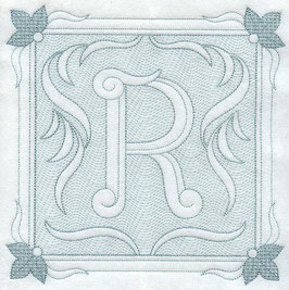 Victorian Scroll Letter (Trapunto)