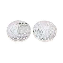 Boucles d'oreilles "Tissus losange" - rond XL