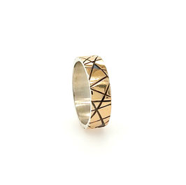 Bague "Puzzle" - L - Argent & Or