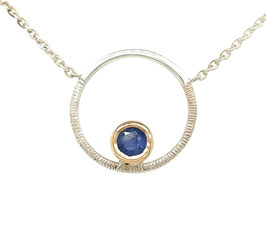 Collier "Talisman" - Saphir - Argent & Or