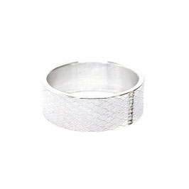 Anneau "tulle" - L - Argent