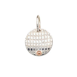 Pendentif "Disque" - Argent & Or Rouge