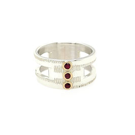 Bague "Vaisseau" - Rubis - Argent & Or