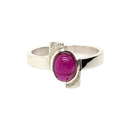 Bague "2 K.ré" - Grenat - Argent