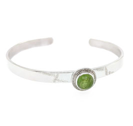 Bracelet  "Fleur" - Péridot - Argent