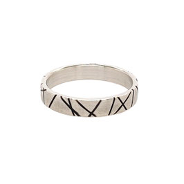 Anneau "Zèbre" - Argent