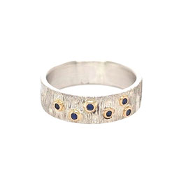 Bague "Puces" - Saphir - Argent & Or