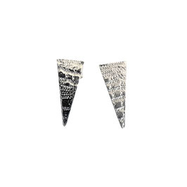Boucles d'oreilles Triangles - Dentelle - Argent