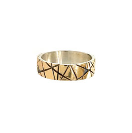 Bague "Puzzle" - L - Argent & Or