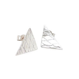 Boucles d'oreilles "Tissus losange" - Triangle 1/2 Kré