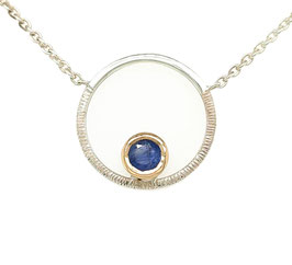 Collier "Talisman" - Saphir - Argent & Or