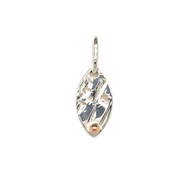 Pendentif "Sauge" - Argent & Or Rouge