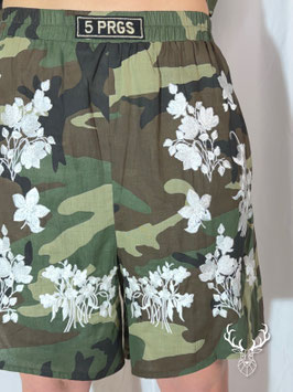 Pantaloncino Fiori Ricamati Camouflage 5Progress
