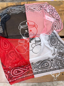 Sciarpa Paris Multi Bandana Black Rue Madam Paris