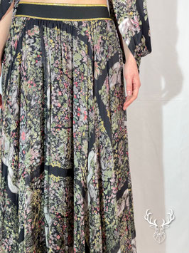 Gonna Chiffon Botanic Garden Black 5Progress