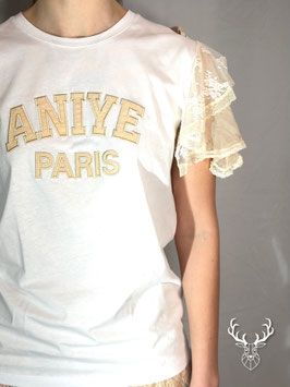 T-shirt Ribbon Urban Blanc Aniye By