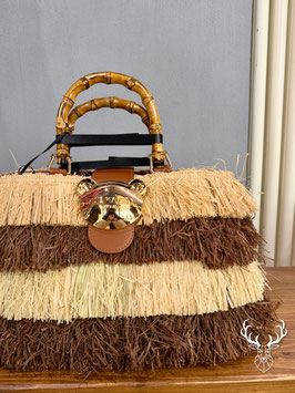 Riad Fringes Basket Brown Rue Madam Paris