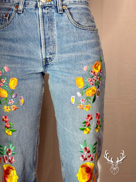 Jeans Ricamo Fiori 5Progress