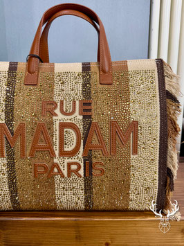 Casablanca Tote Stripes Brown Rue Madam Paris