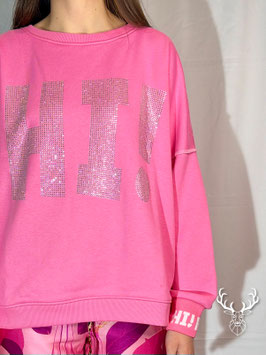 Felpa Girocollo HI! Rosa Flash Miss Goodlife