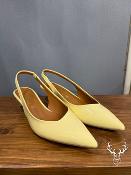 Slingback Vernice Giallo Pastello Ovyé