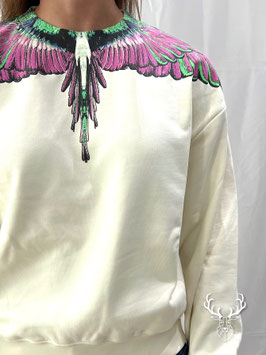 Felpa Girocollo Iconica Milk Pink County of Milan