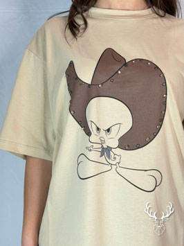 T-shirt Titti Cowboy Beige Front Street
