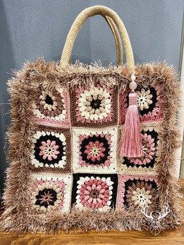 Mini Bag Crochet Rosa Antico La Monique