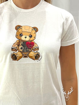 T-shirt Cyber Bear Bianca Il Thè delle 5