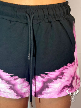 Pantaloncino Nero Logo Iconico Fuxia County Of Milan