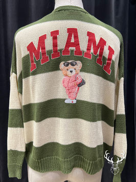Cardigan Righe Teddy Kontatto