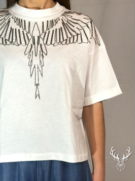 T-shirt Crop Gioiello Bianca County Of Milan