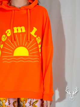 Felpa Hoodie Dreamland Arancione Fluo Miss Goodlife