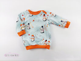 Sweat-Pullover Schneemann Gr. 62/68 Einzelstück