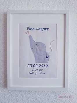Elefant auf weiß