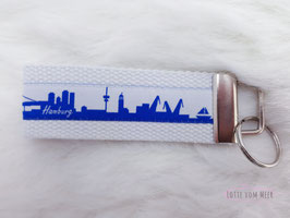 Schlüsselanhänger Hamburg weiß