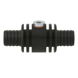 Raccordo per sonda acqua alluminio anodizzato di colore nero