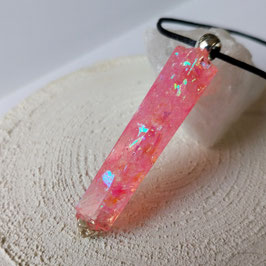 Schimmernder Harz Anhänger pink (S7)| Resin-Art Schmuck