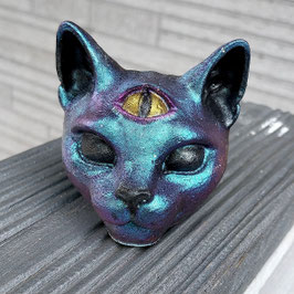 Orgonit Katzenkopf (K44) blau/türkis| Edelstein Heilstein Deko