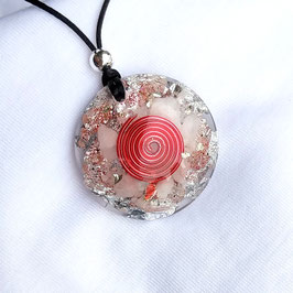 Orgonit Anhänger (B10) Spirale pink | Edelstein Heilstein Schmuck