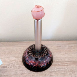 Orgonit indoor Cloudbuster Rosenquarzkugel (B57)| Edelstein Heilstein Deko