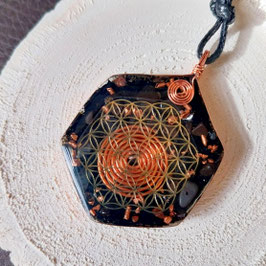 Orgonit Wende-Anhänger (A22) Blume des Lebens | Edelstein Heilstein Schmuck