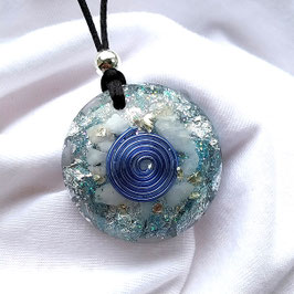 Orgonit Anhänger (B43) Spirale blau | Edelstein Heilstein Schmuck