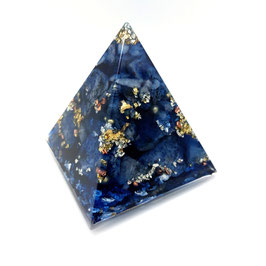 Orgonit Pyramide "Spirit-Mystic" 10cm, dunkelblau (A16) | Edelstein Heilstein Deko